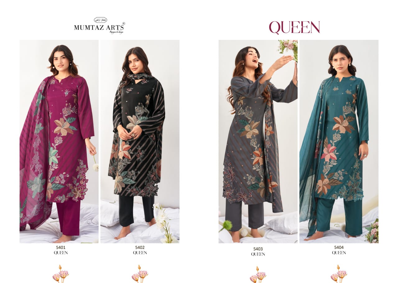 Mumtaz Queen Maslin Viscose Digital Printed Wholesale Dress Material Collection - Image 7