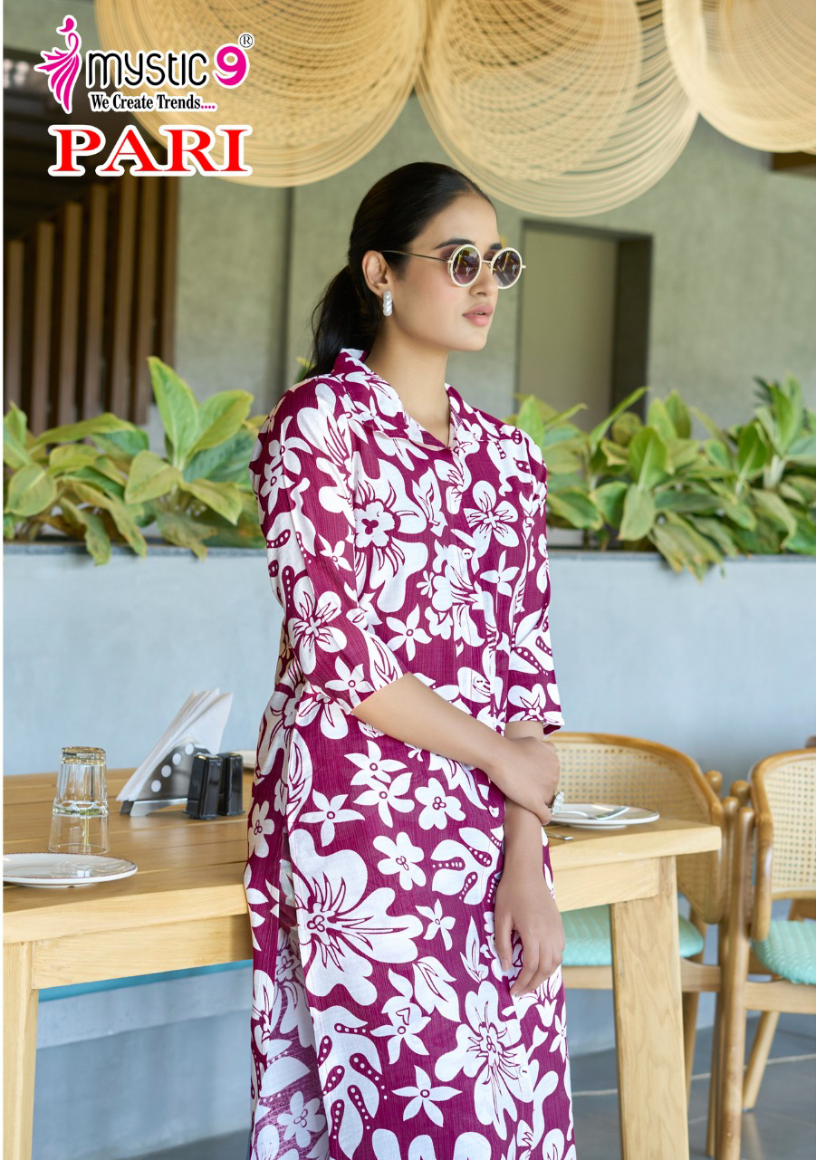 Mystic 9 Pari Vol 1 Premium Vertican Print Fancy Co-Ord Set Collection (3)