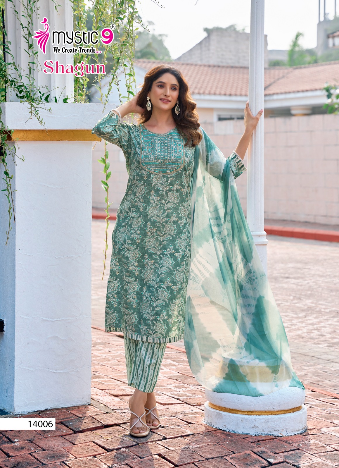 Mystic 9 Shagun Vol 14 Rayon Wholesale Kurti Bottom With Dupatta Catalog - Image 2