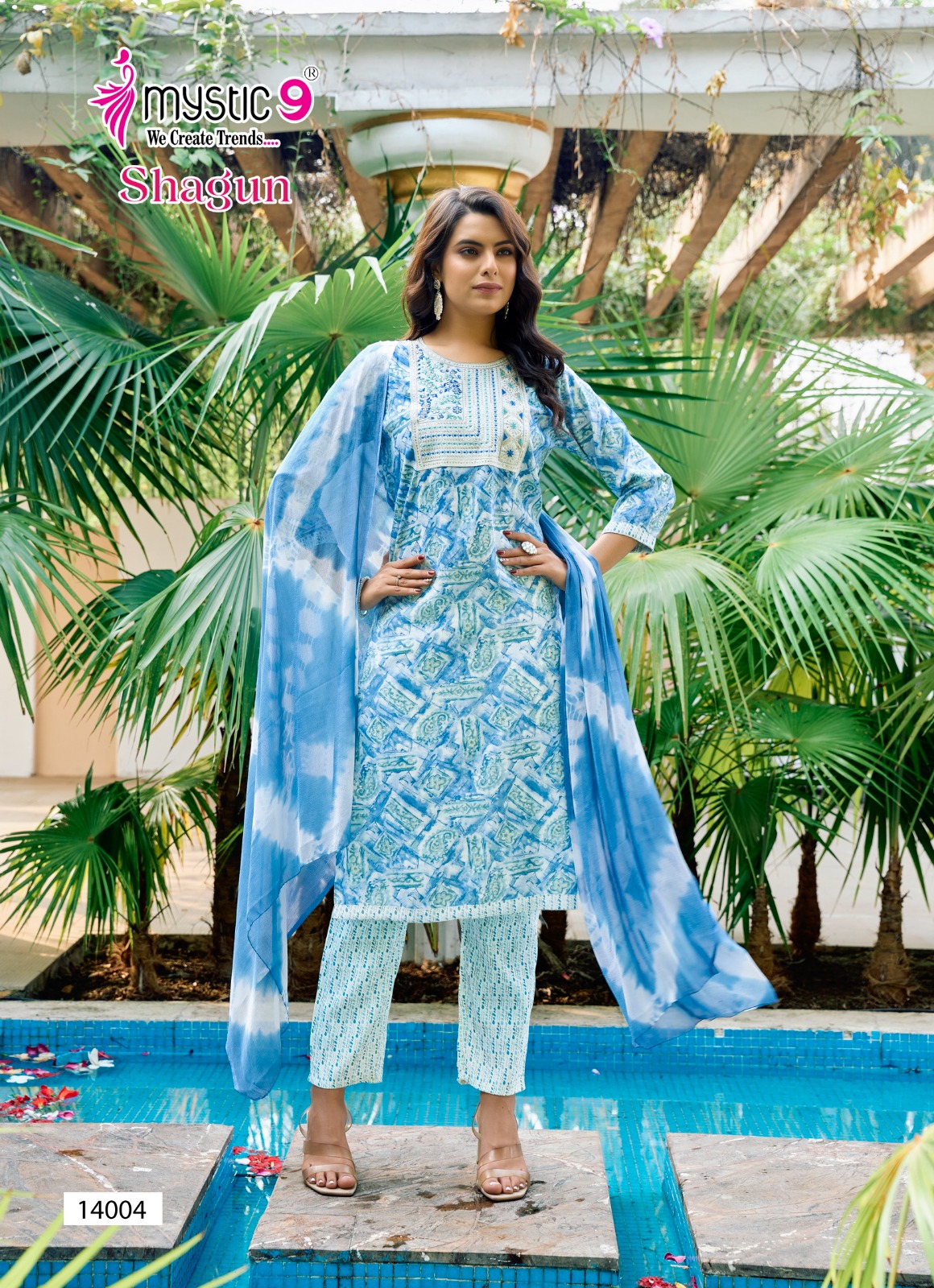 Mystic 9 Shagun Vol 14 Rayon Wholesale Kurti Bottom With Dupatta Catalog - Image 5