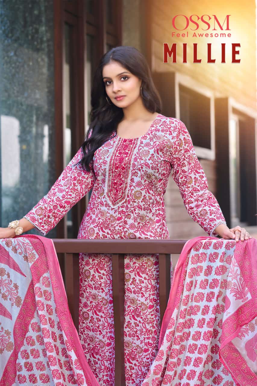 Ossm Millie Pure Cotton Wholesale Readymade Salwar Suit Collection