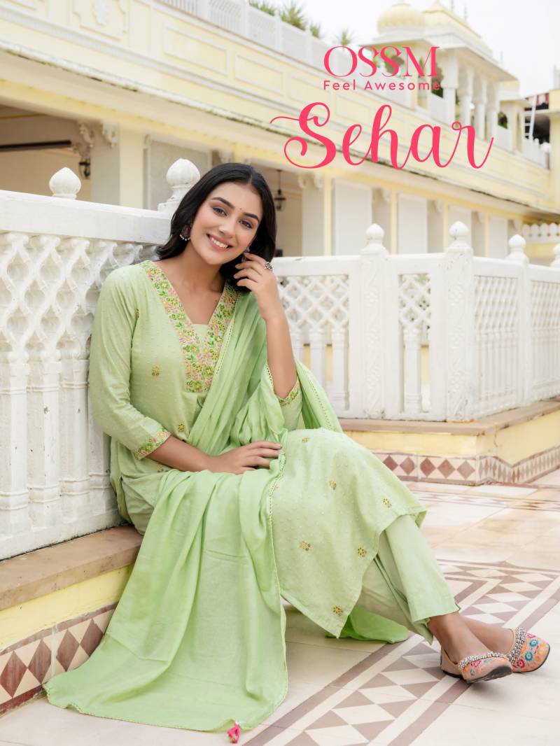Ossm Sehar Mal Jacquard Dobby Wholesale Kurti Bottom With Dupatta  Collection