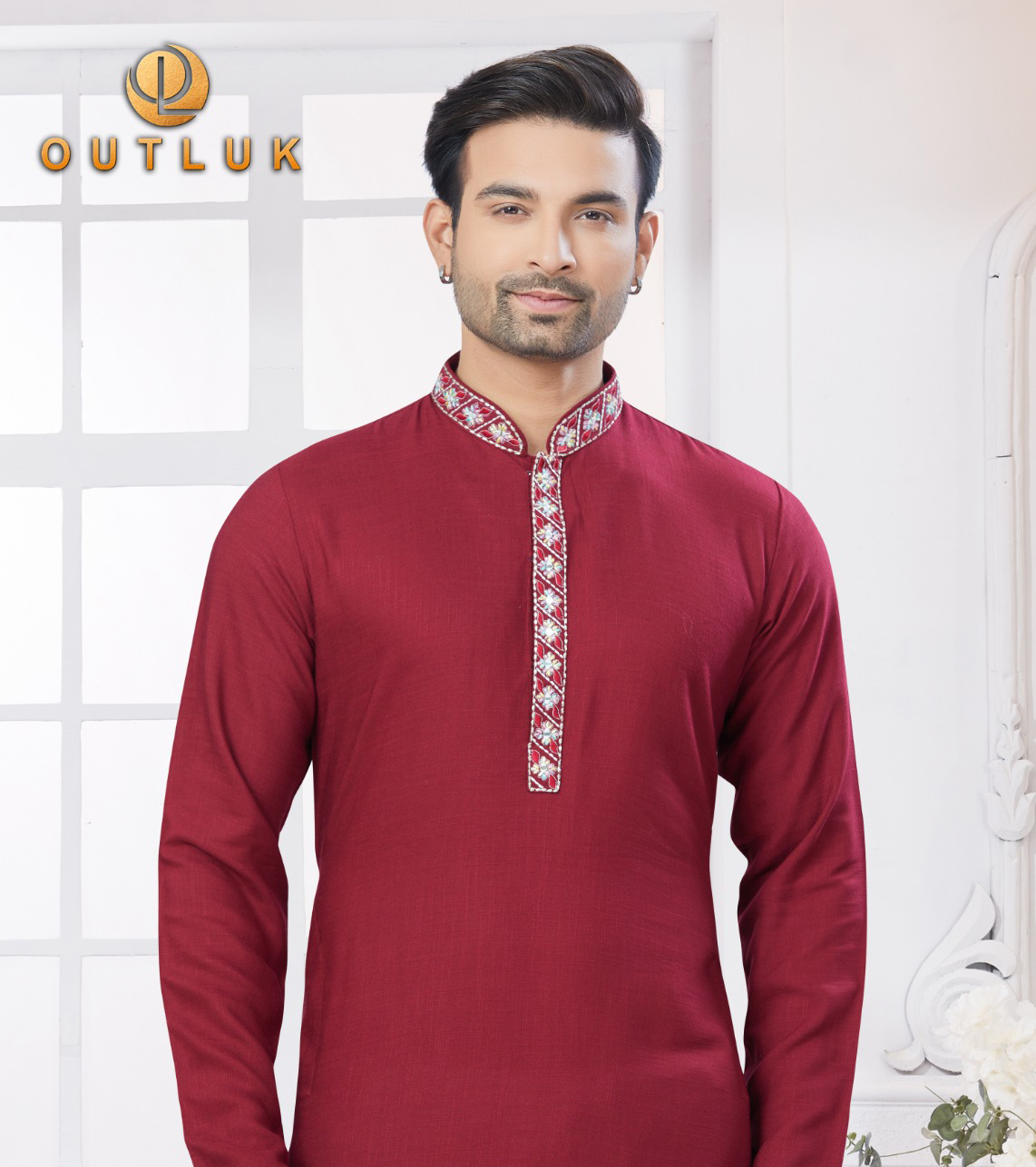 Outluk Wedding Vol 34 Embroidery Cotton Men's Kurta Collection