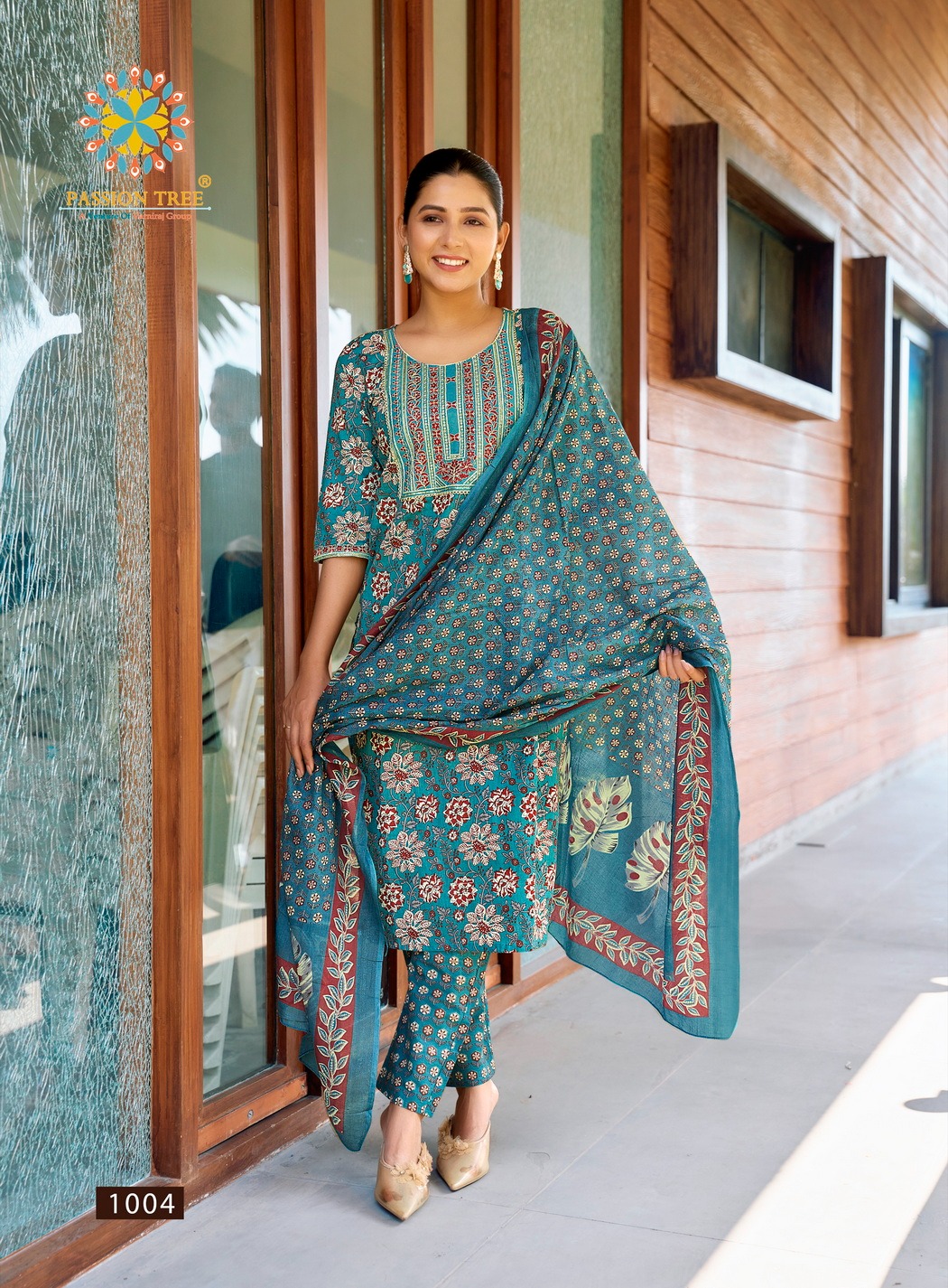 Passion Tree Priyanshi Vol-1 Heavy Printed Cotton Straight Kurti Wholesale Catalog - Image 6