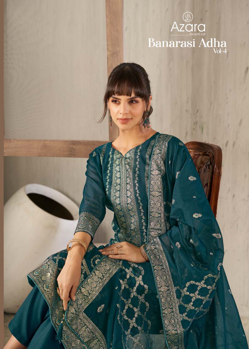 Radhika Fashion Banarashi Adah-4 Cotton Jaqared Wholesale Fancy Salwar Suit Collection
