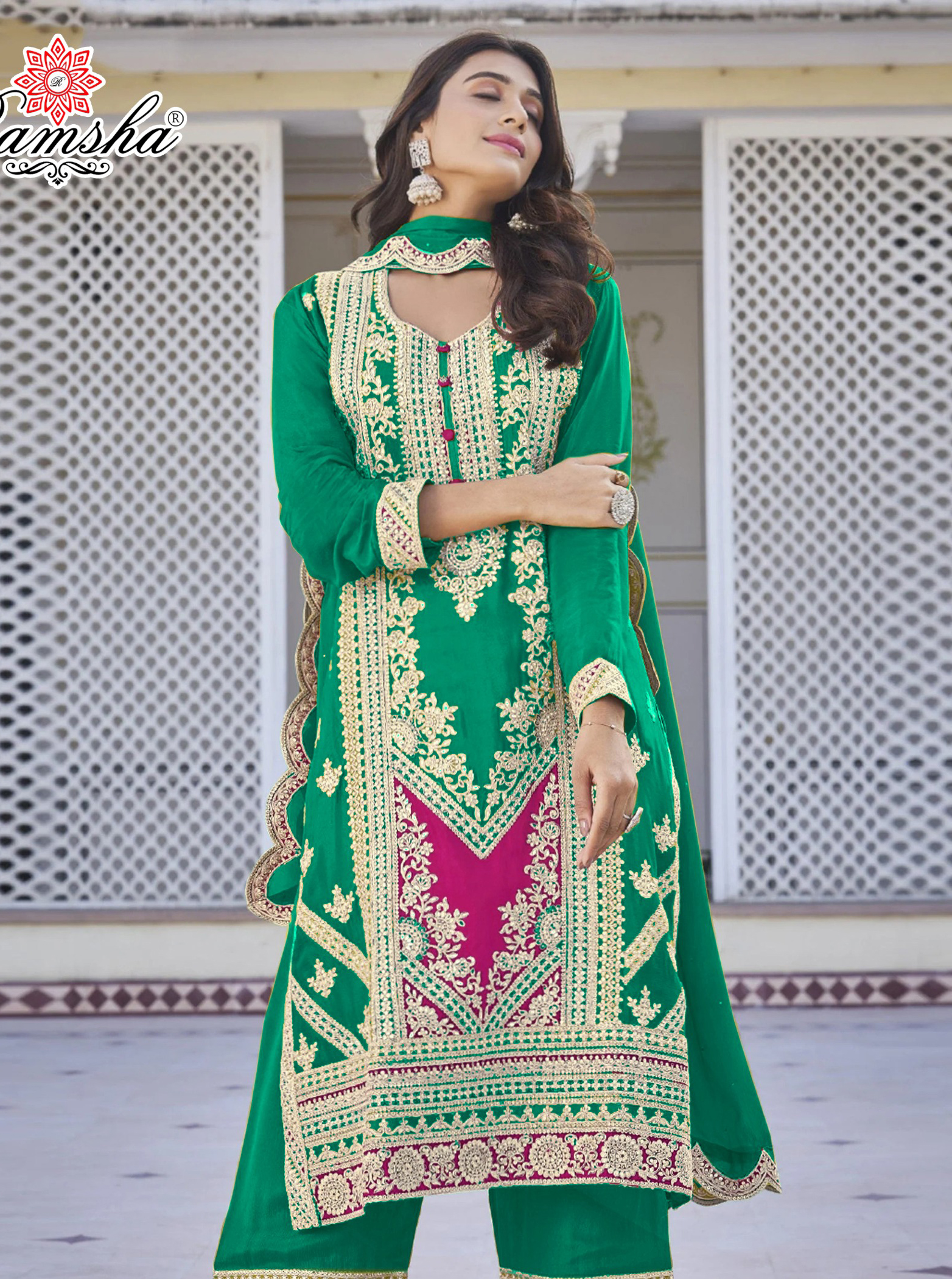 Ramsha R-1264 NX Chinon Readymade Wholesale Pakistani Suits (3)