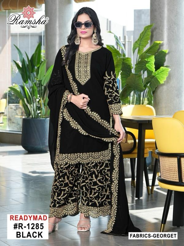 Ramsha R-1285 NX Georgette Embroidered Readymade Wholesale Pakistani Suits - Image 2