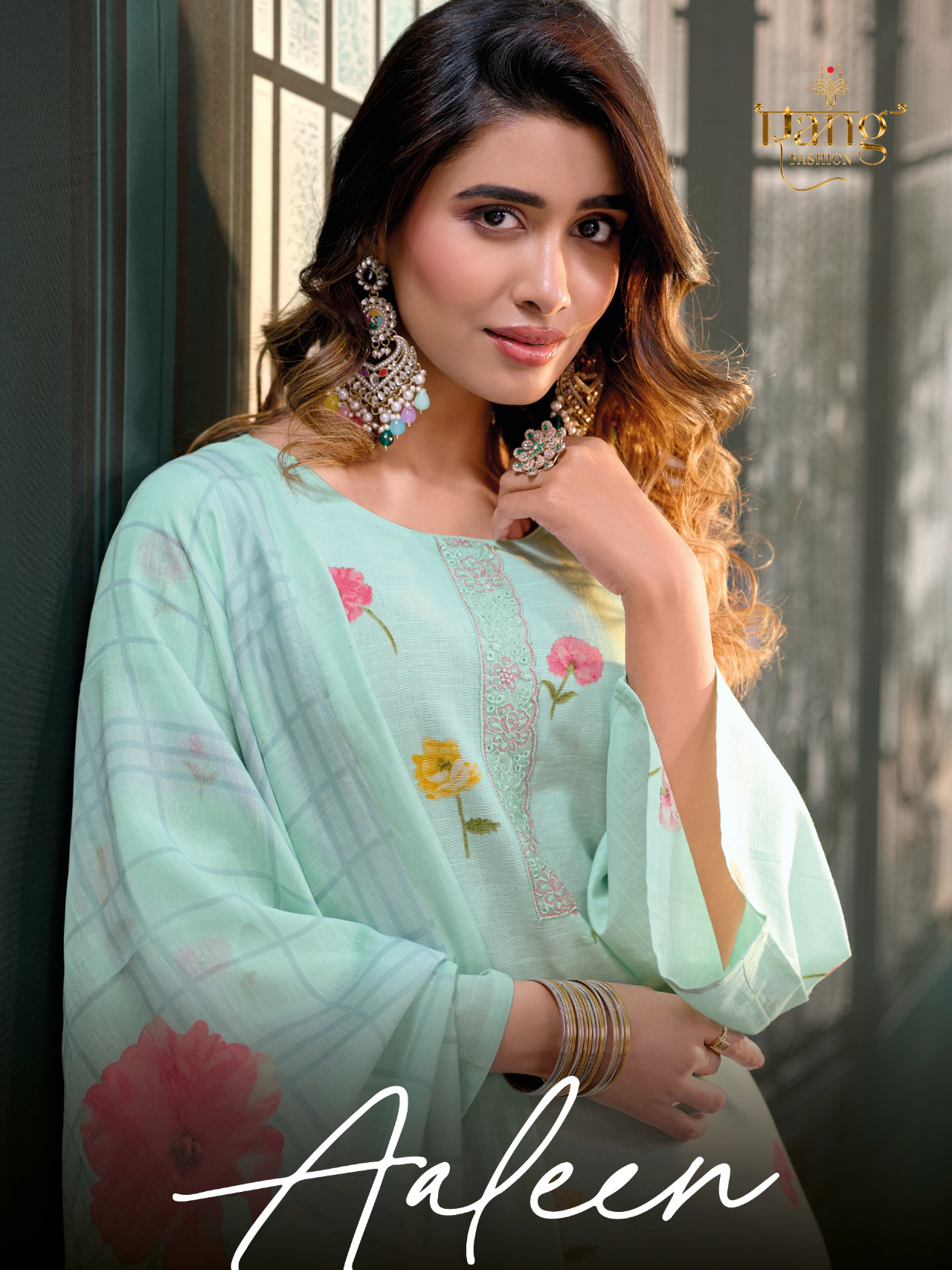 Rang Fashion Aaleen Viscose Linen Dupatta Wholesale Salwar Suit Collection