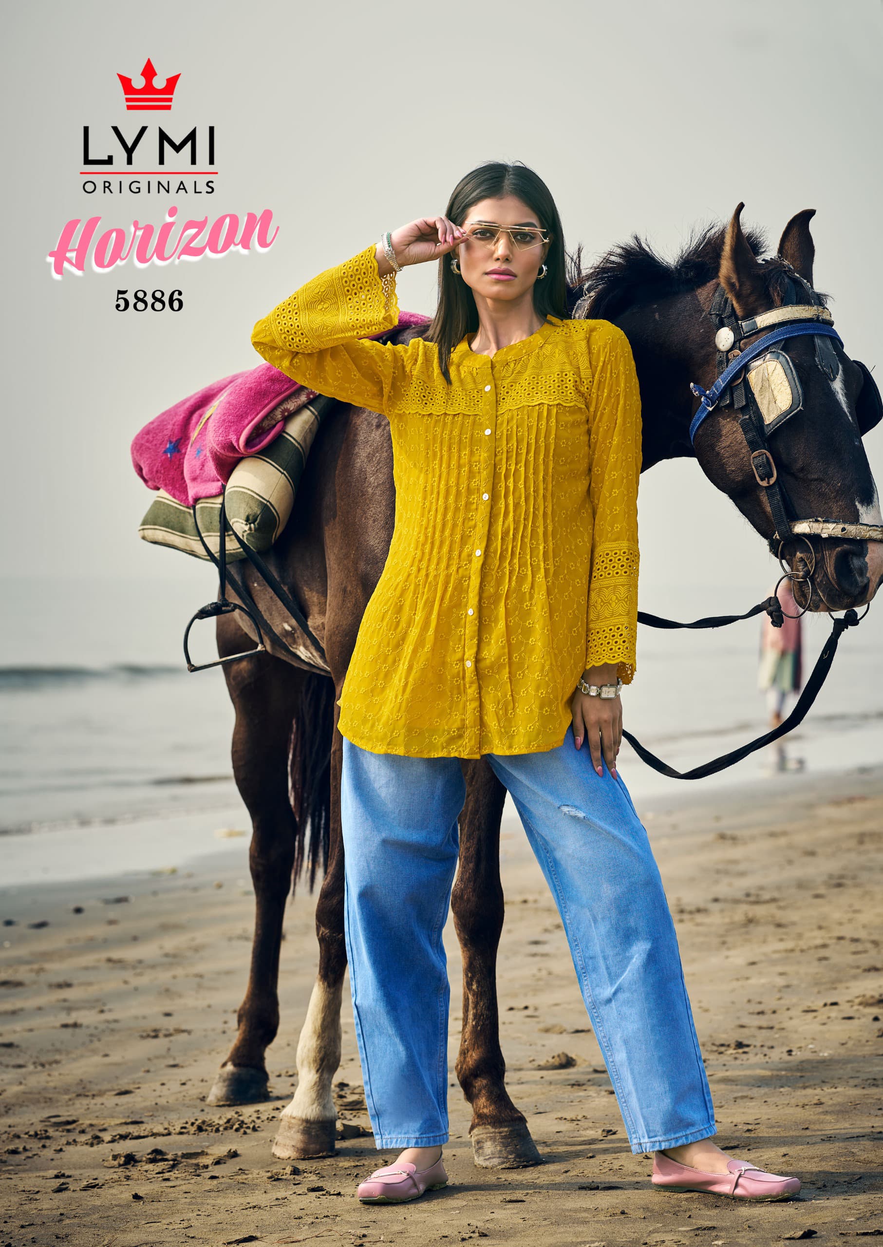 Rangoon Horizon Stylish Chiffli Georgette Short Kurti Wholesale Catalog