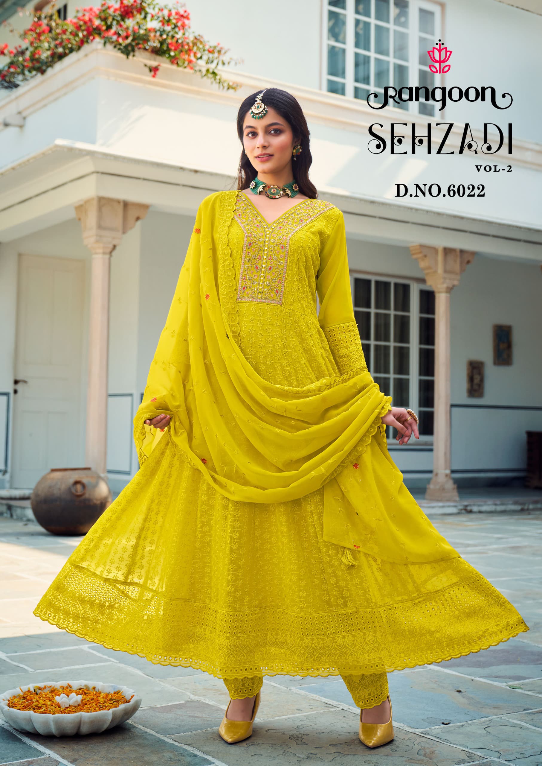 Rangoon Sehzadi Vol 2 Sifli Georgette Embroidered Anarkali Suit with Dupatta Wholesale