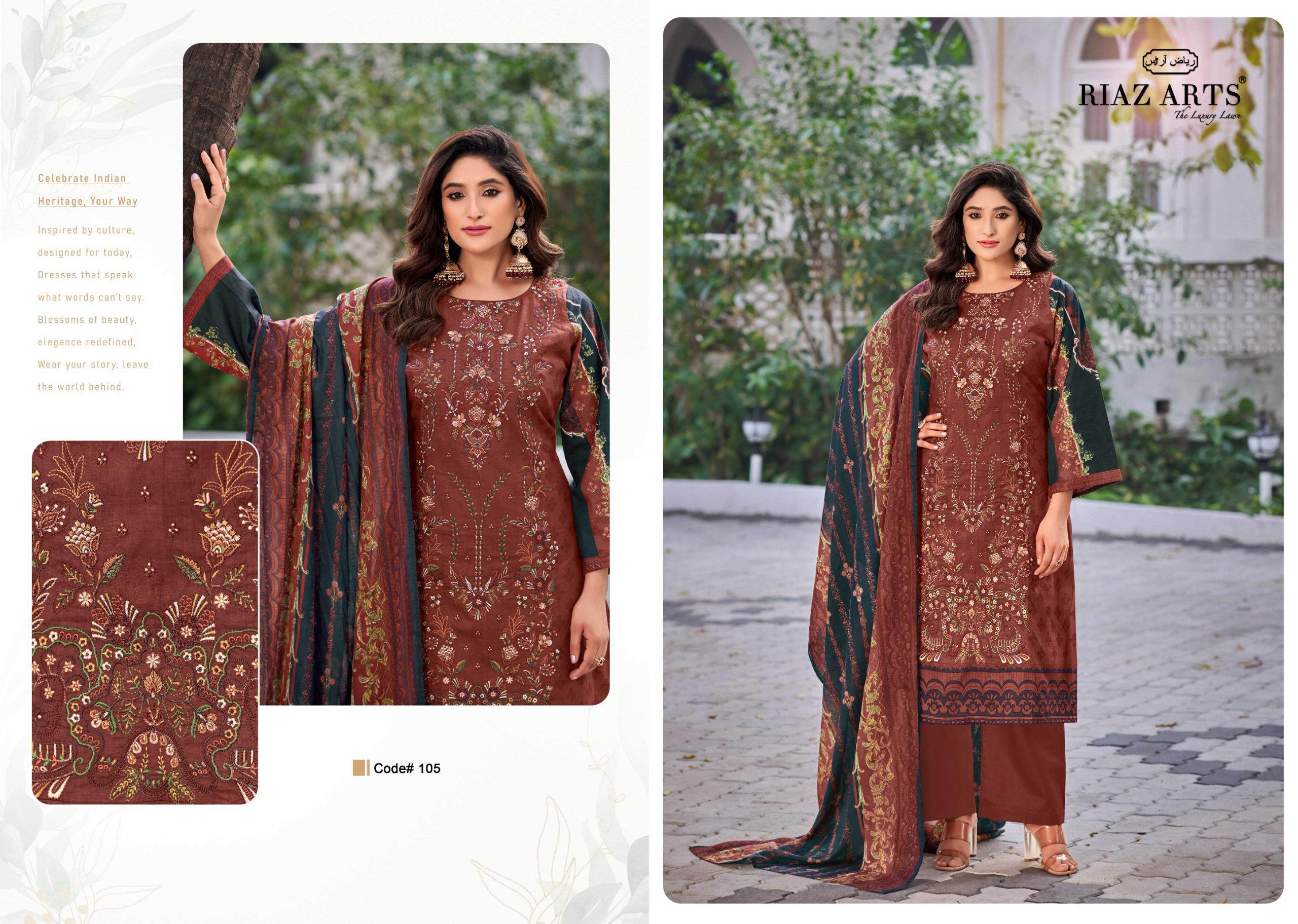 Riaz Arts Elan Vol 2 Lawn Cotton Printed Wholesale Dress Material Catalog - Image 2
