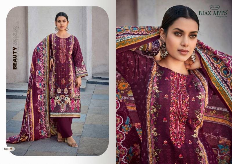 Riaz Arts Mahjabeen Lawn Digital Printed Wholesale Dress Material Collection - Image 4