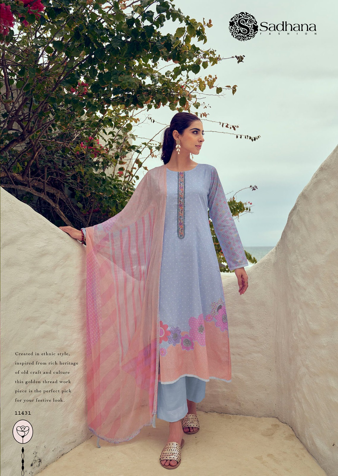 Sadhana Fashion Garden of Eden Designer Lawn Cotton Wholesale Salwar Suit Catalog - Image 6