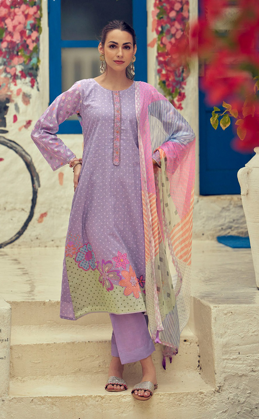 Sadhana Fashion Garden of Eden Designer Lawn Cotton Wholesale Salwar Suit Catalog - Image 4