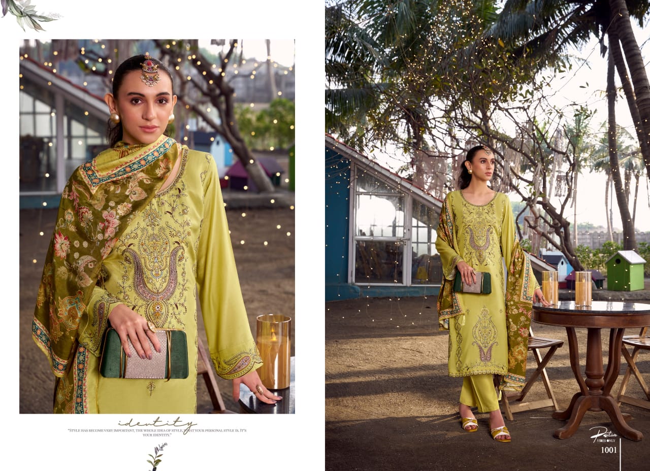 Saffron Kayamat Pure Bember Maslin Wholesale Fancy Salwar Suit Collection - Image 2