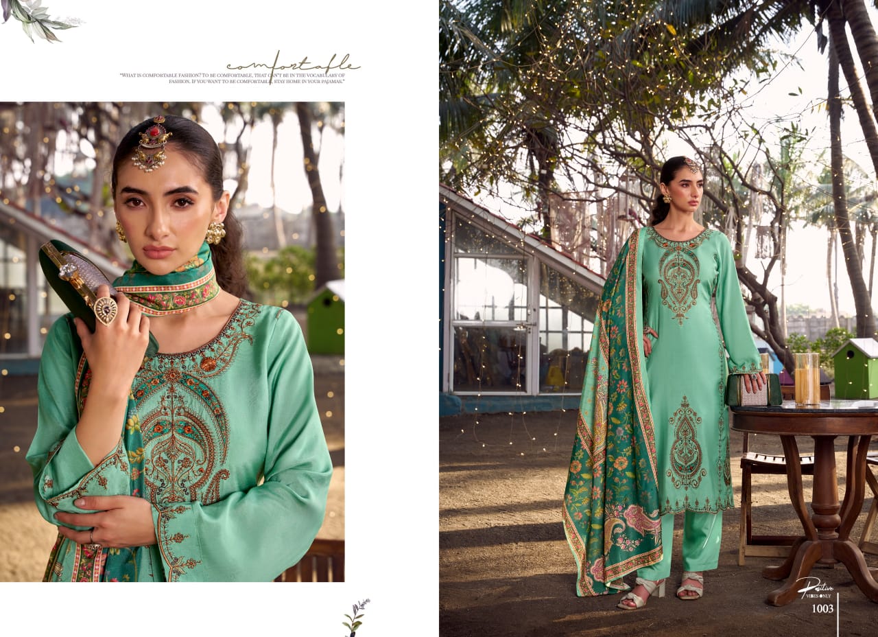 Saffron Kayamat Pure Bember Maslin Wholesale Fancy Salwar Suit Collection - Image 4