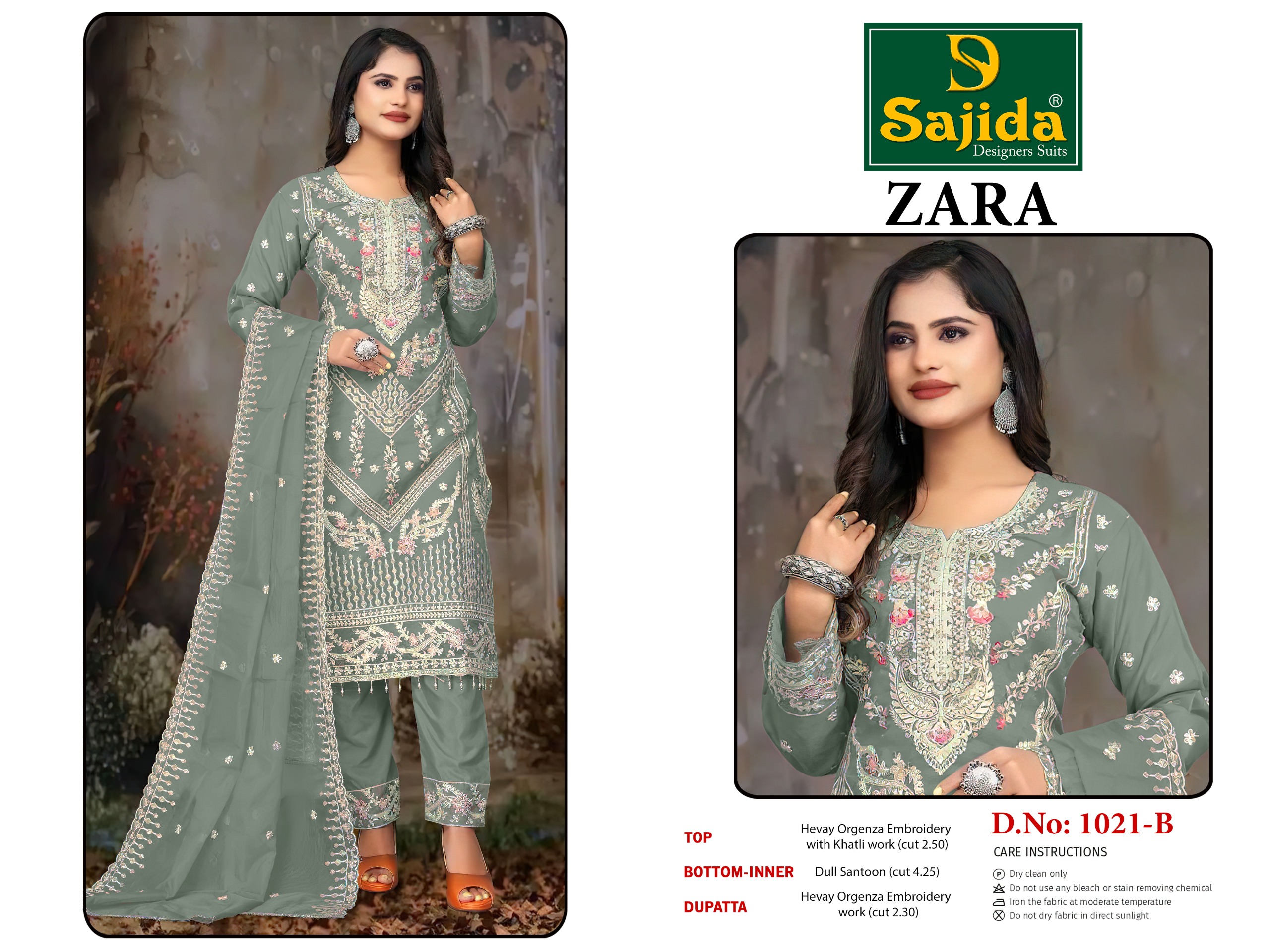 Sajida Zara-Vol-2 Orangza Wholesale Pakistani Suit Collection - Image 4