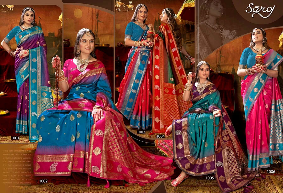 Saroj Ramayan Silk Vol 2 Wedding Wear Silk Wholesale Saree Catalog - Image 7