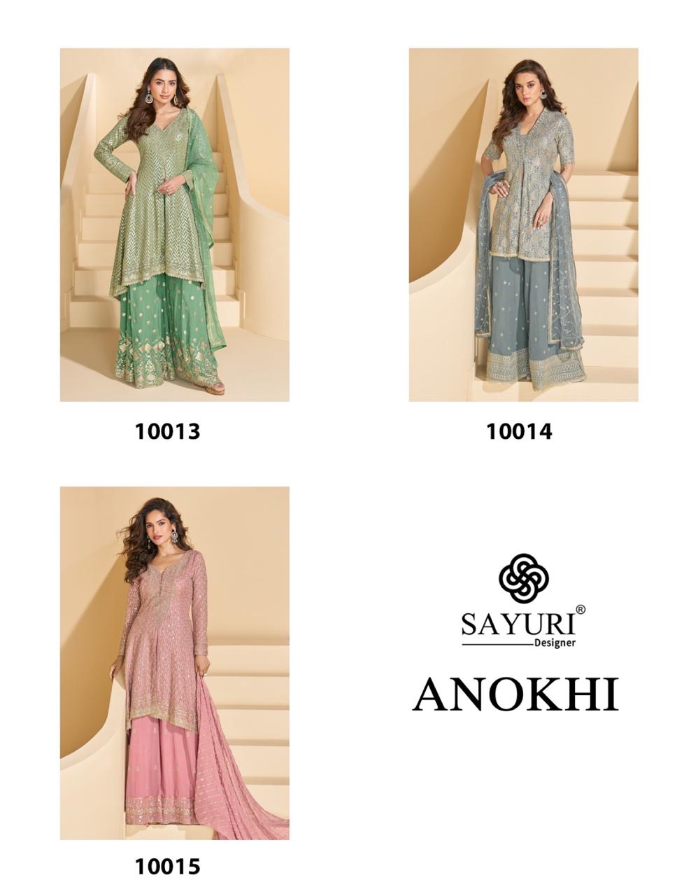 Sayuri Designer Anokhi Premium Embroidered Georgette Salwar Suit Collection - Image 5