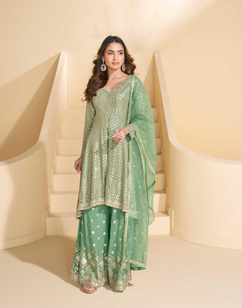 Sayuri Designer Anokhi Premium Embroidered Georgette Salwar Suit Collection - Image 4