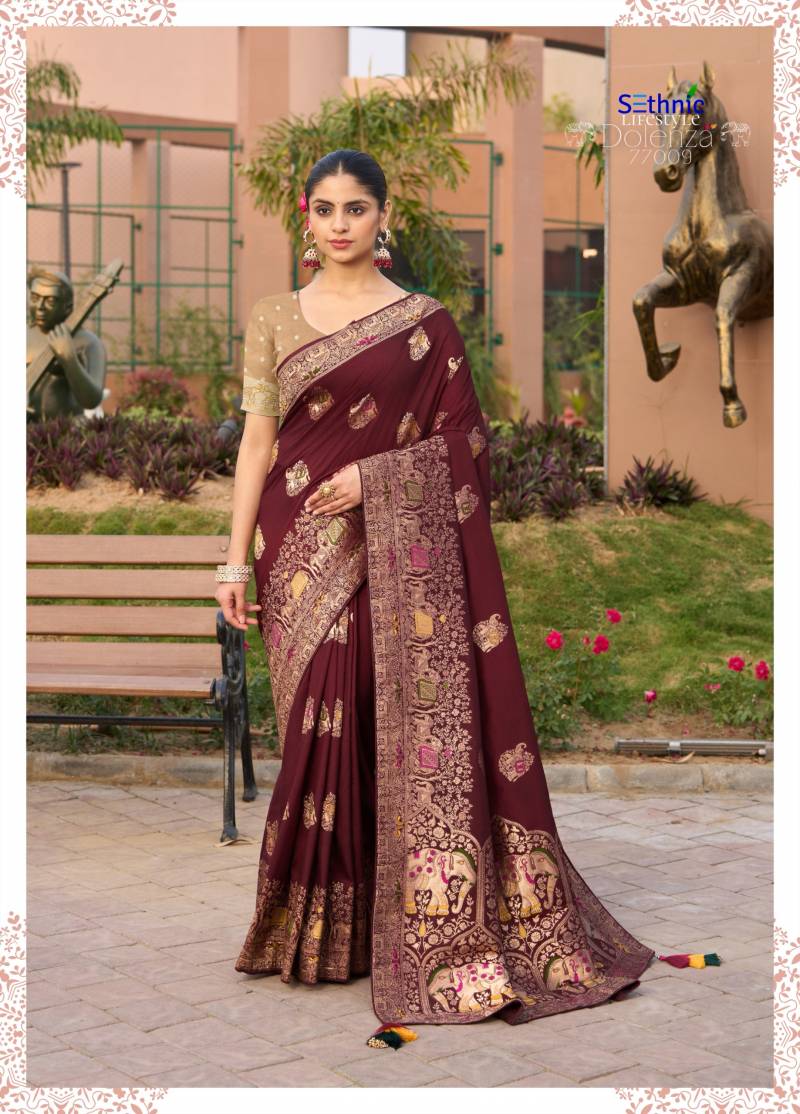 Sethnic Dolenza Vol 2 Hand-Dyed Dola Silk Sarees Collection - Image 2