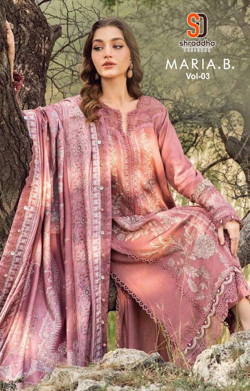 Shraddha Maria B Vol 3 Viscose Wholesale Pakistani Salwar Suits Collection
