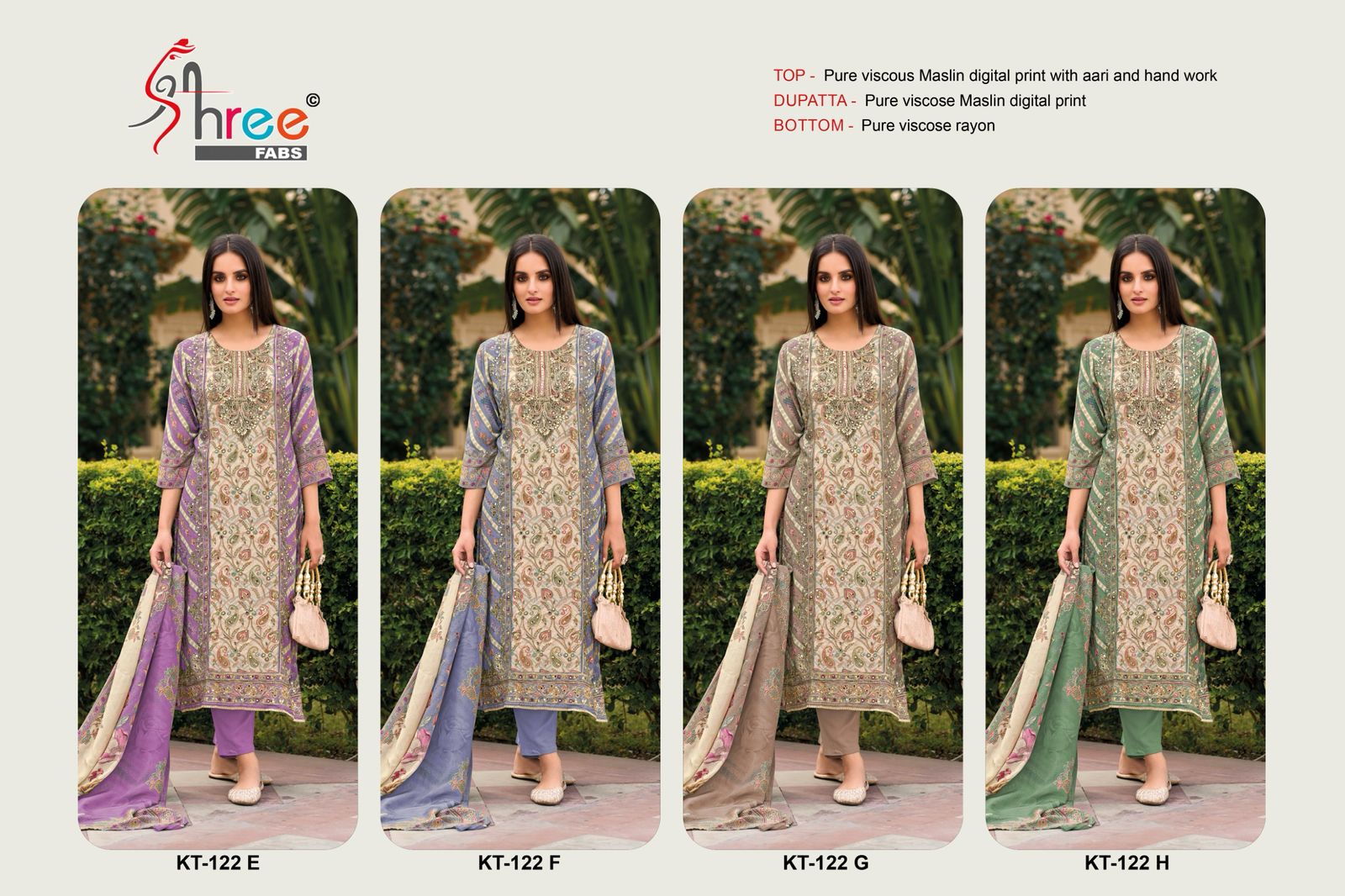 Shree Kt 122 E To H Digital Printed Wholesale Pakistani Eid Collection - Image 5