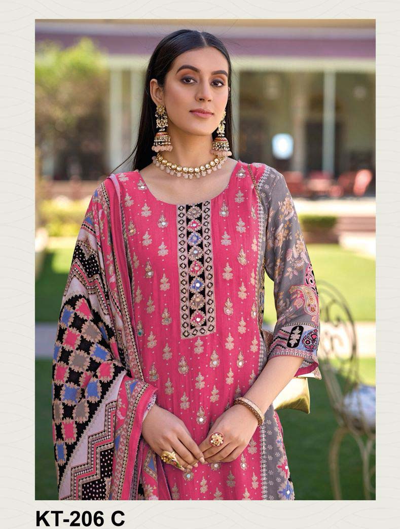 Shree Kt 206 Viscose Maslin Digital Printed Wholesale Pakistani Eid Collection