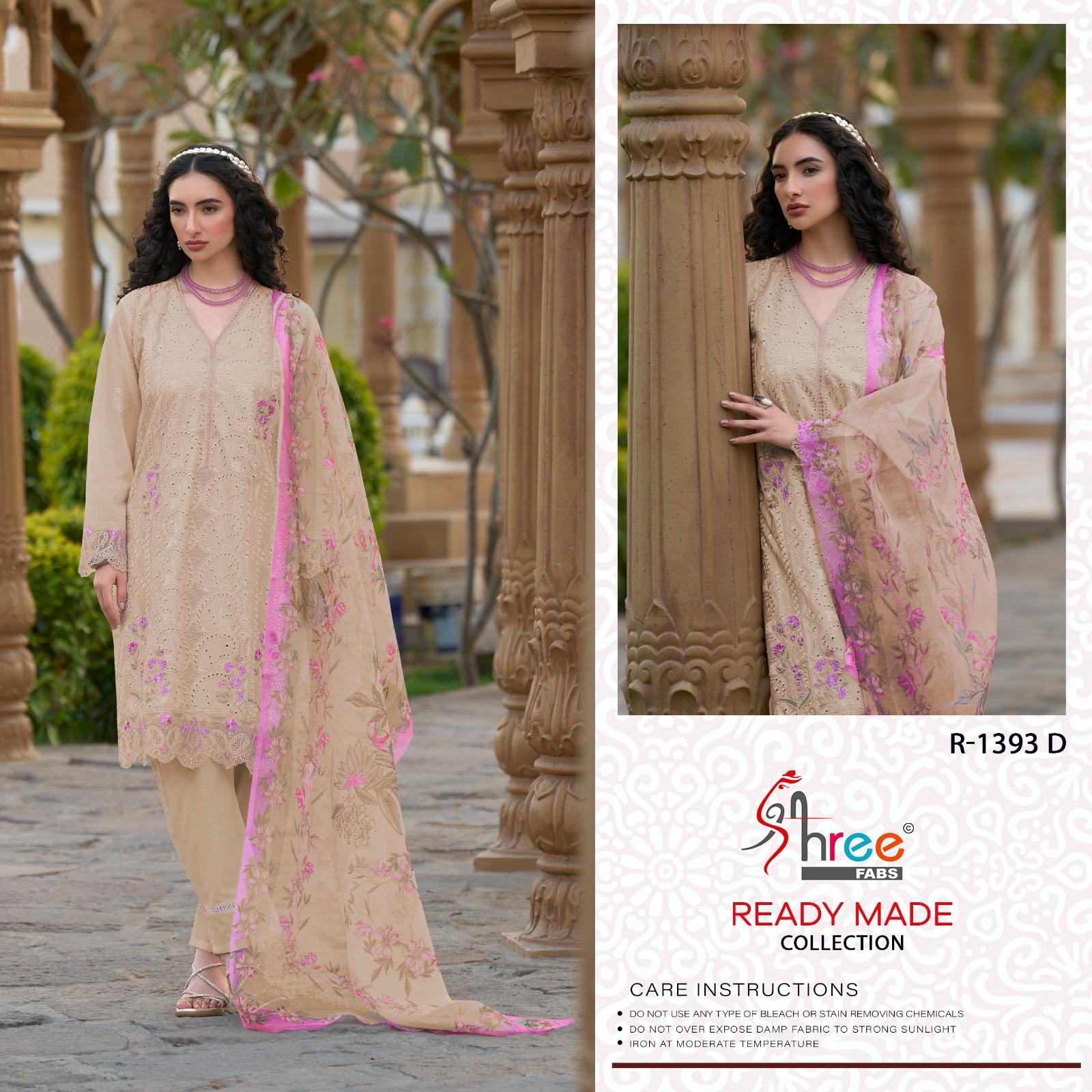 Shree R 1393 Cambric Cotton Wholesale Pakistani Readymade Eid Collection - Image 2