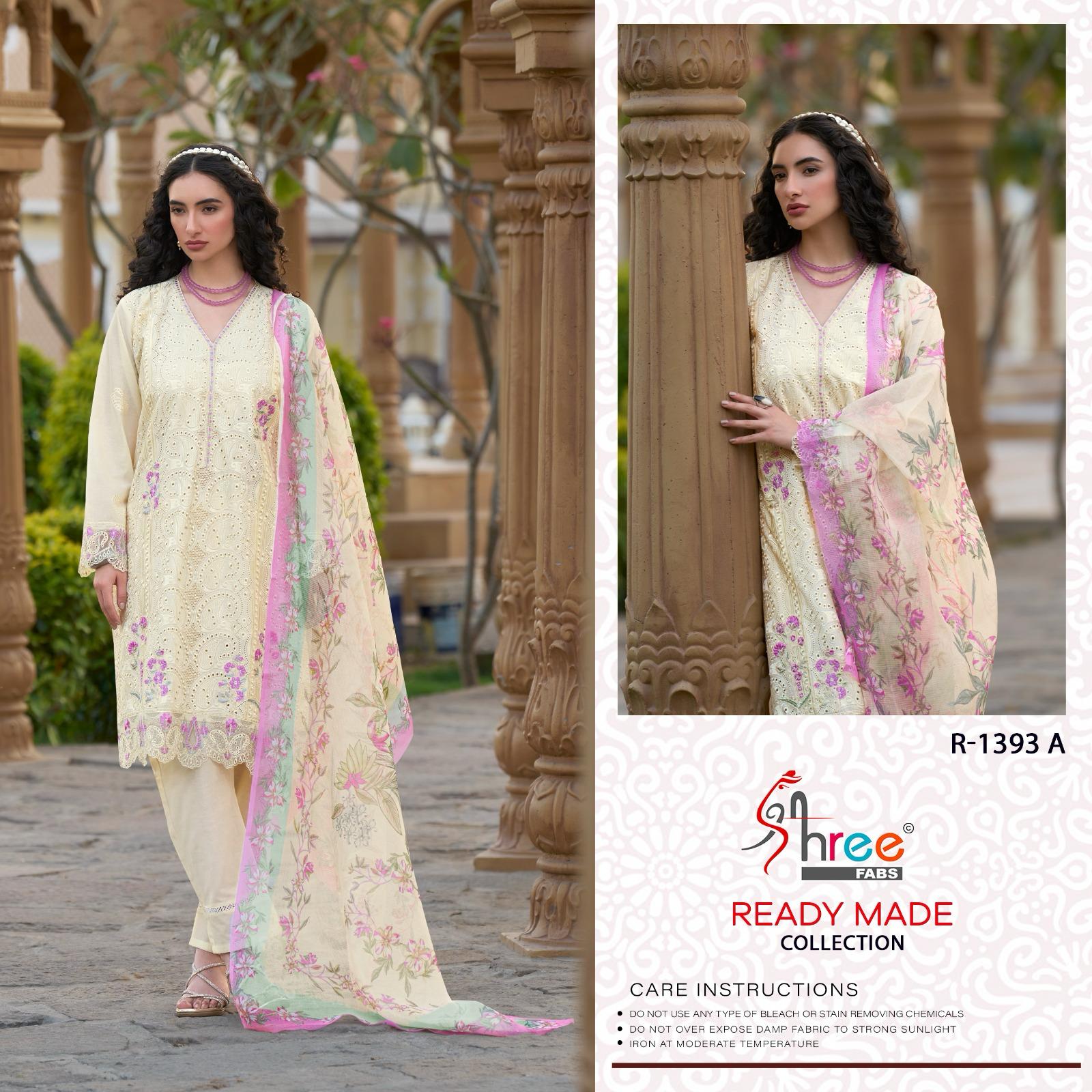 Shree R 1393 Cambric Cotton Wholesale Pakistani Readymade Eid Collection - Image 4