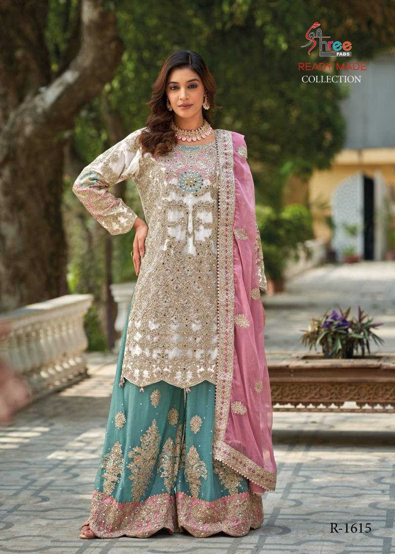 Shree R 1615 Ragga Chiffon Wholesale Pakistani Readymade Eid Collection