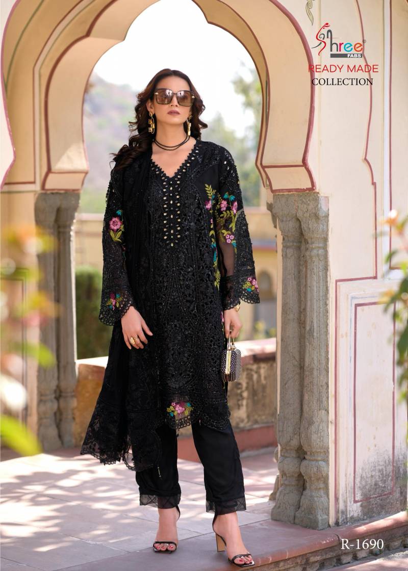 Shree R 1690 Ragga Chiffon Wholesale Pakistani Readymade Eid Collection