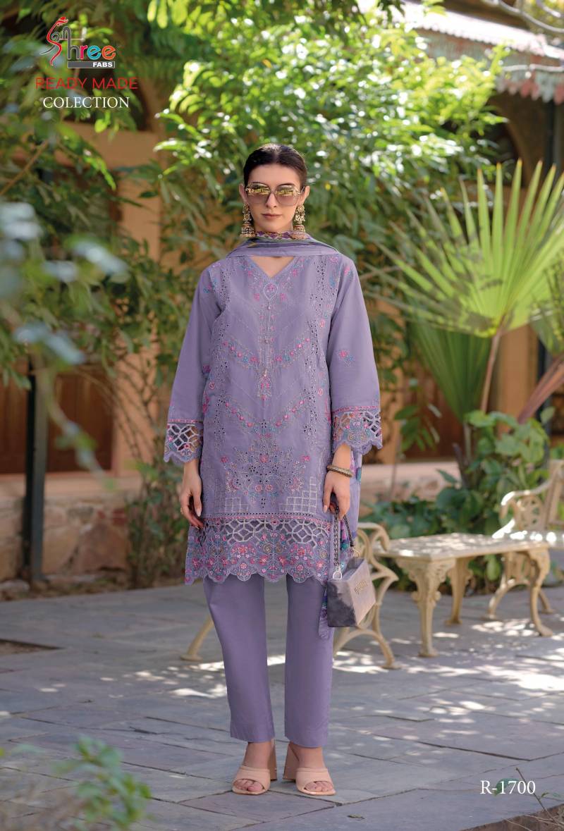 Shree R 1700 Cambric Cotton Wholesale Pakistani Readymade Salwar Kameez Collection