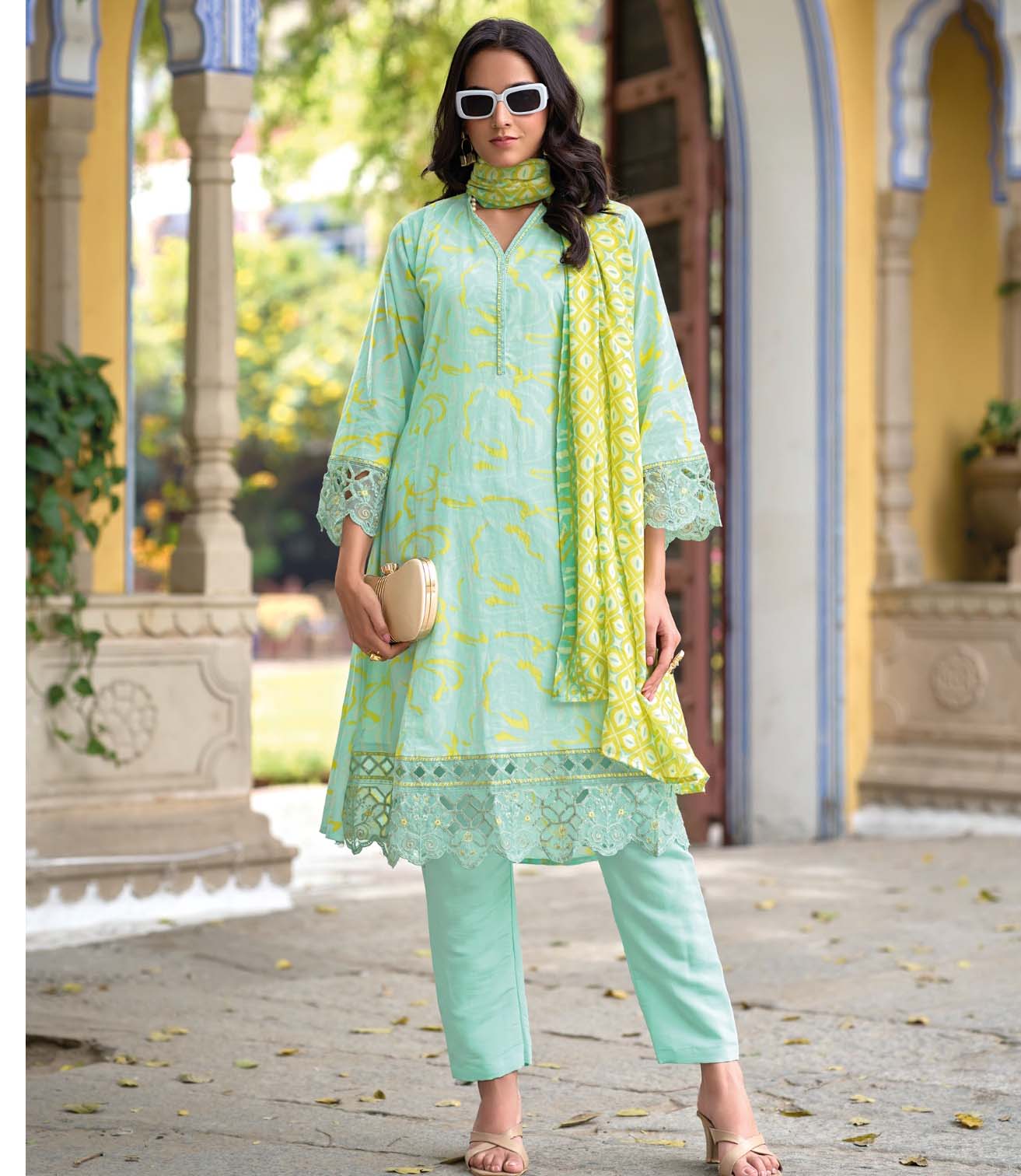 Shree Sada Bahar Chiffon Dupatta Wholesale Pakistani Salwar Suits Collection