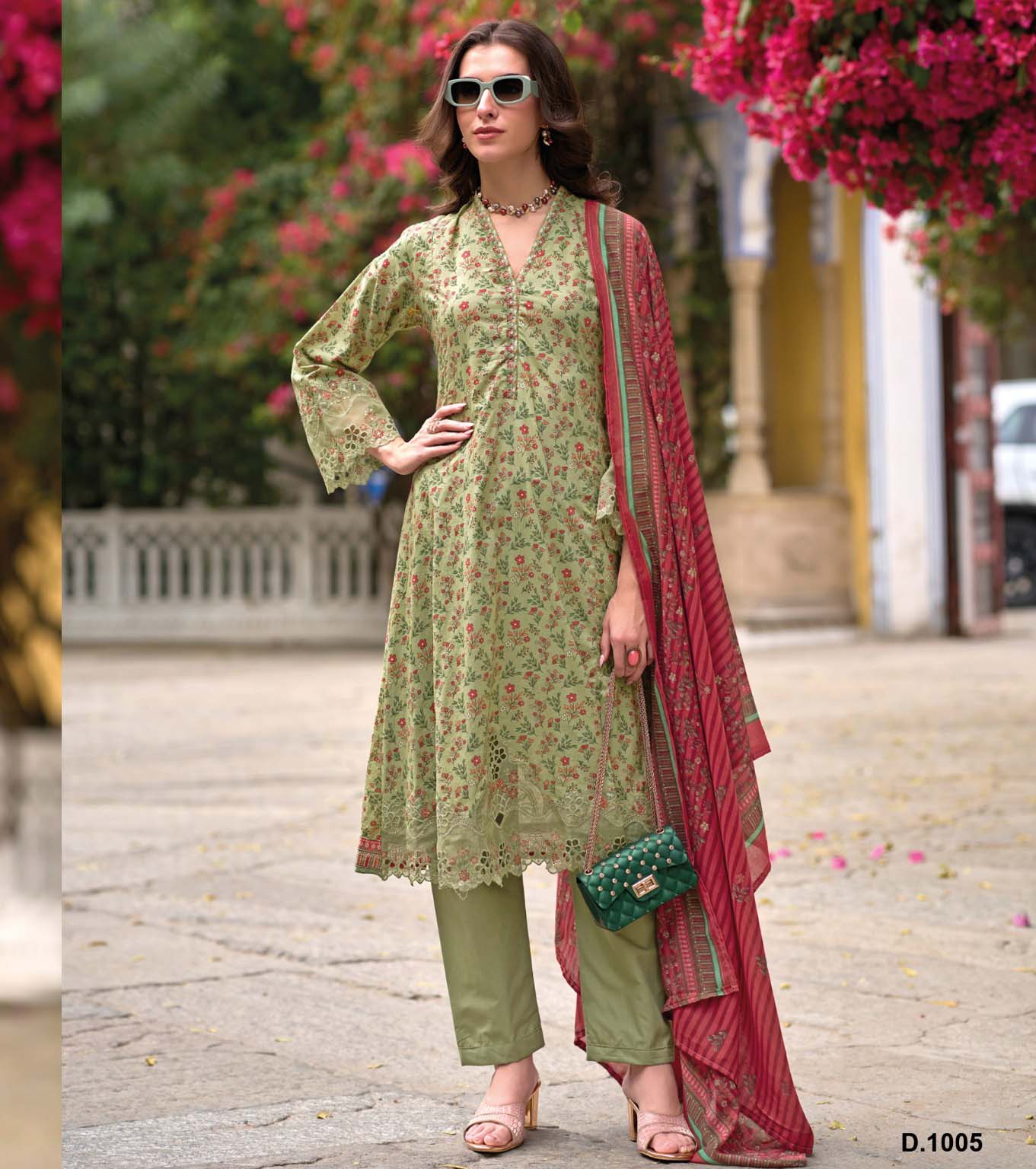 Shree Sada Bahar Cotton Dupatta Wholesale Pakistani Salwar Suits Collection