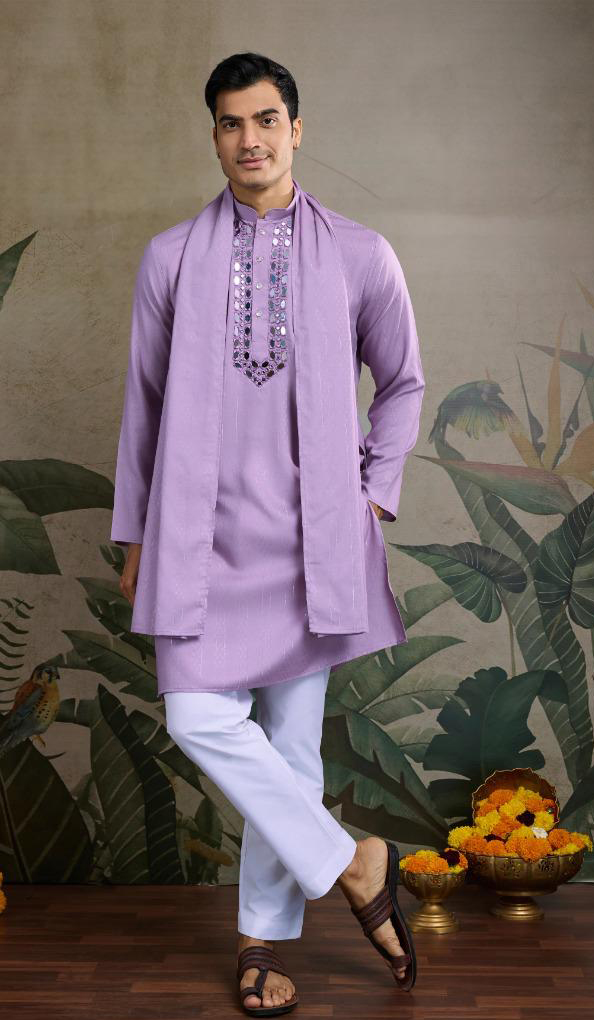Shubhvastra Zari & Weaves Vol 1 Men’s Festival Kurta with Real Mirror Work Collection