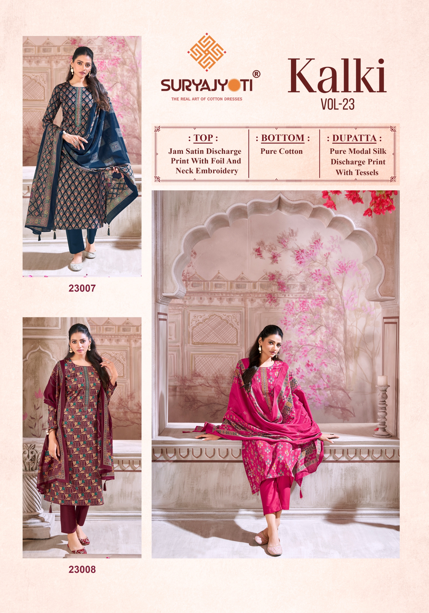 Suryajyoti Kalki Vol 23 Jam Satin Printed Wholesale Dress Material Collection - Image 10