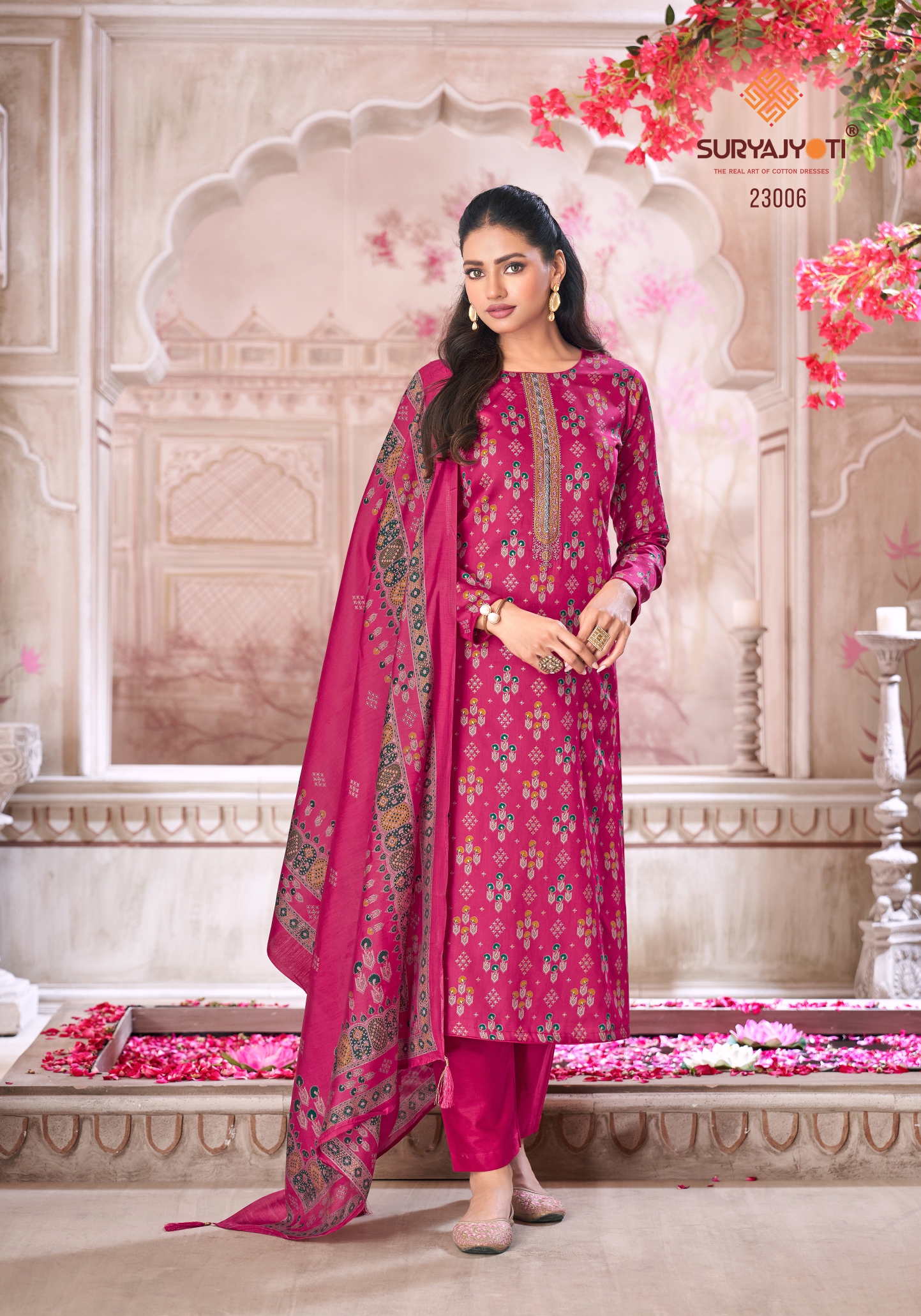 Suryajyoti Kalki Vol 23 Jam Satin Printed Wholesale Dress Material Collection - Image 6