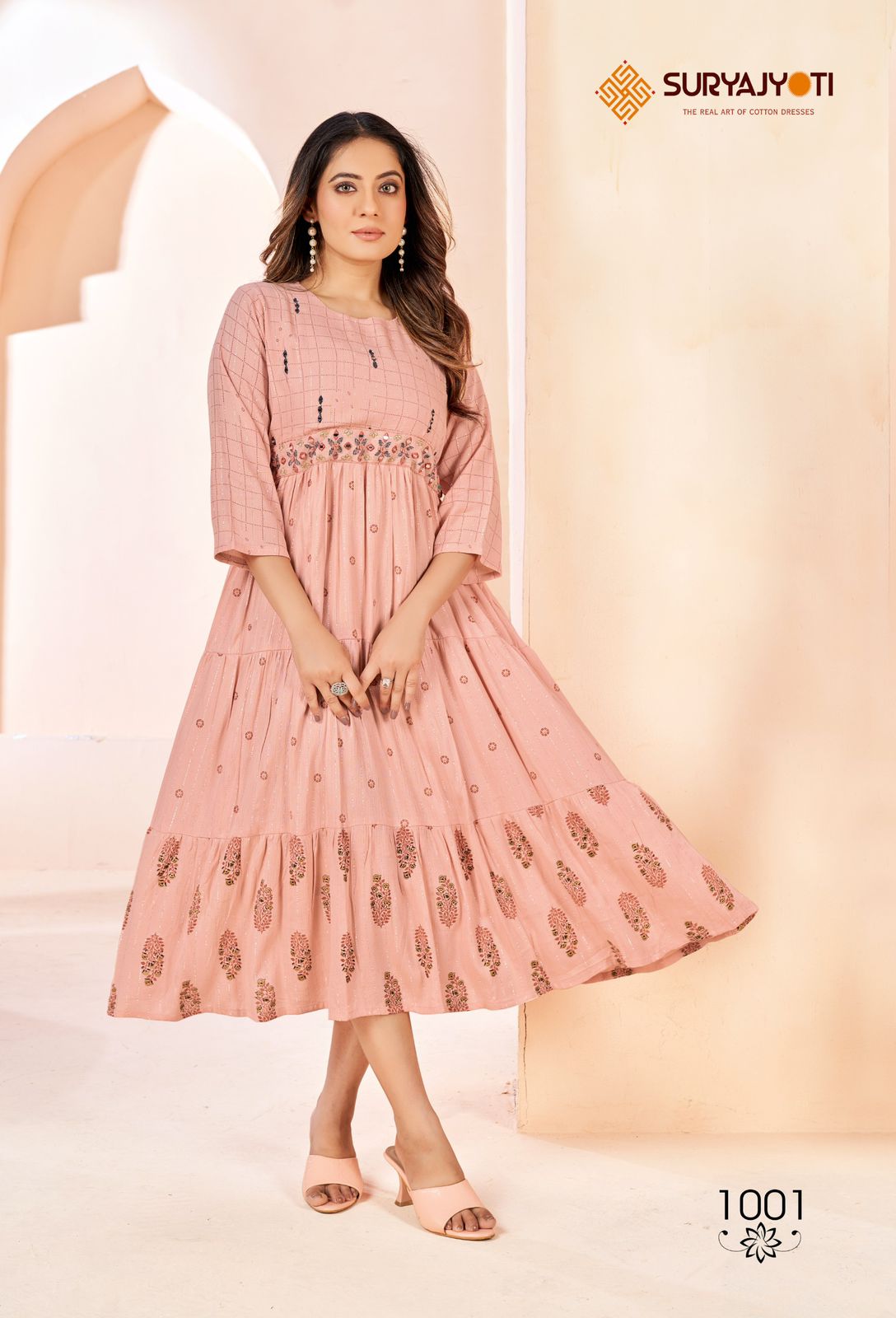 Suryajyoti Libaas Vol 1 Viscose Wrinkle Handwork Wholesale Kurti Collection - Image 2