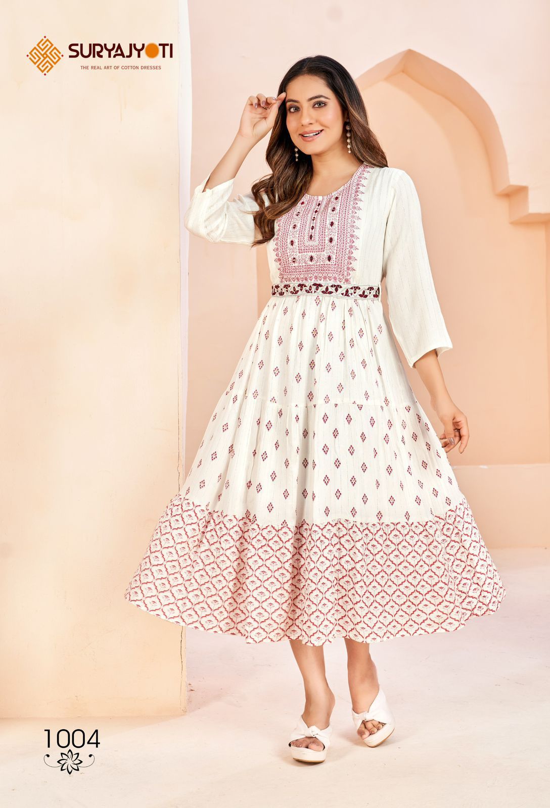 Suryajyoti Libaas Vol 1 Viscose Wrinkle Handwork Wholesale Kurti Collection - Image 4