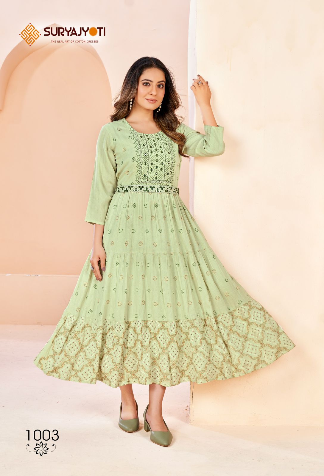 Suryajyoti Libaas Vol 1 Viscose Wrinkle Handwork Wholesale Kurti Collection - Image 5