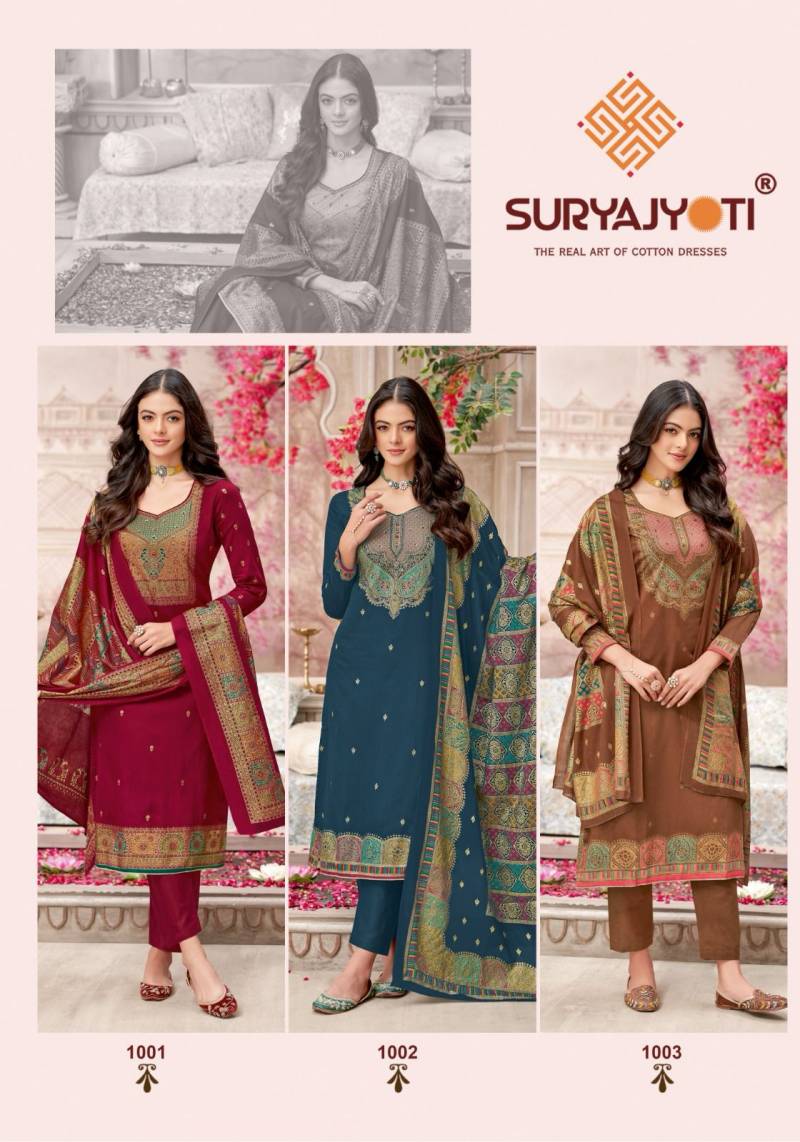 Suryajyoti Pallavi Advance Vol 1 Jam Satin Wholesale Dress Material Collection - Image 9