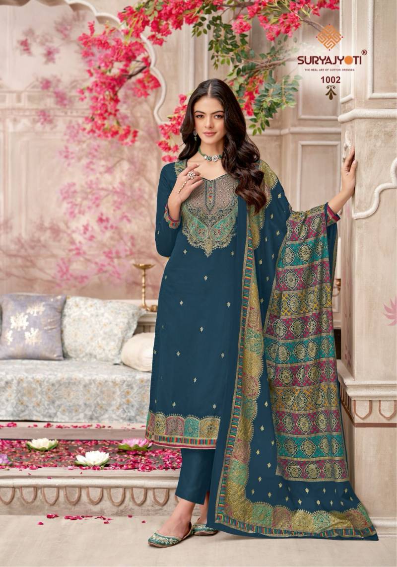 Suryajyoti Pallavi Advance Vol 1 Jam Satin Wholesale Dress Material Collection - Image 7