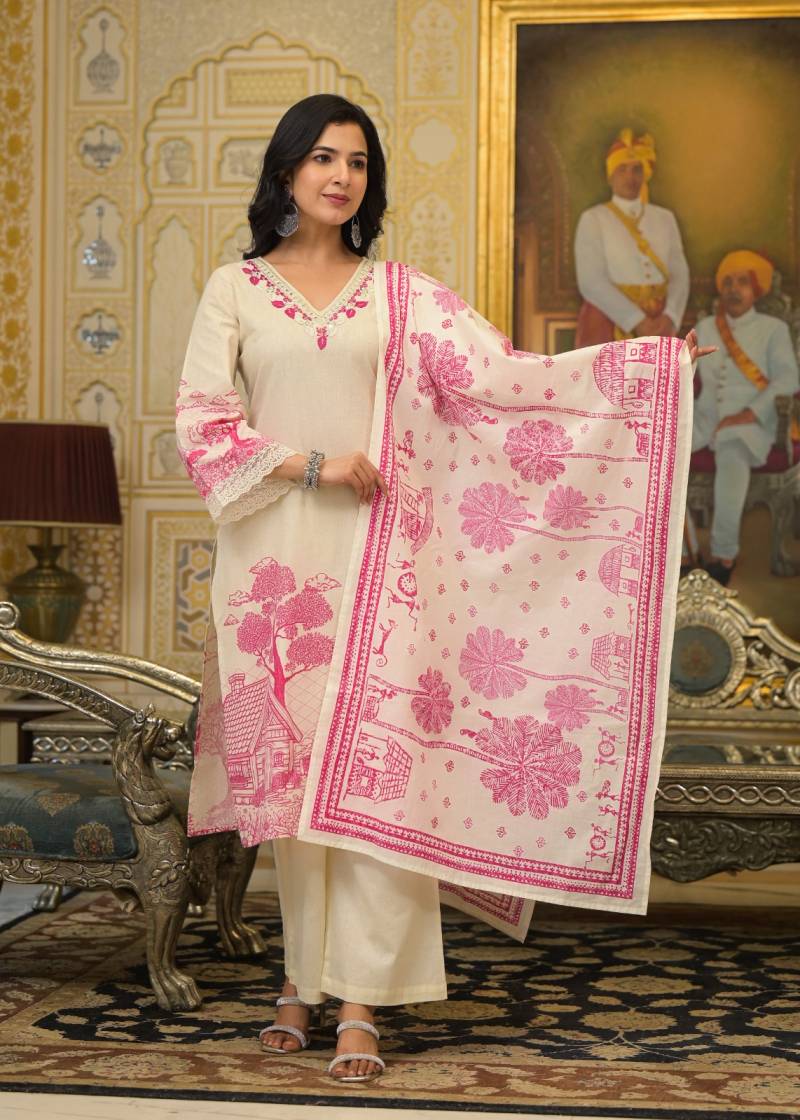 Tanyaa P 122 Cotton with Hand Work Kurti Set Wholesale