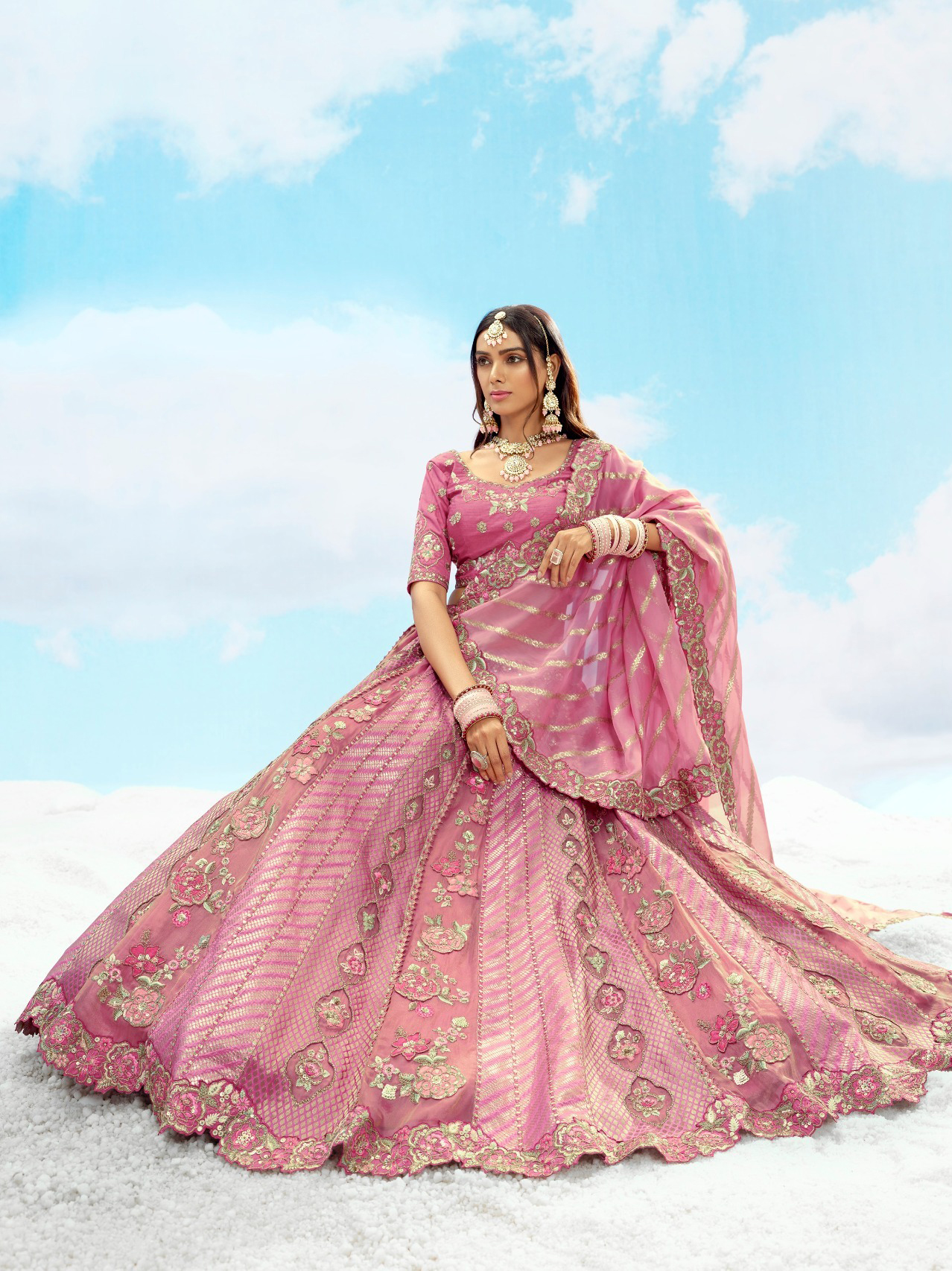 Tathastu Anaara 7609 Blush Pink & Gold Embroidered Designer Silk LehengaTathastu Anaara 7609 Blush Pink & Gold Embroidered Designer Silk Lehenga