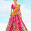 Tathastu Anaara 7611 Hot Pink & Mustard Yellow Embroidered Silk Lehenga