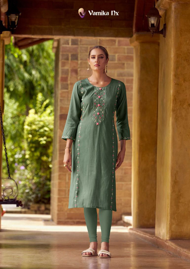 Vamika NX Melody PV Chandri Wholesale Kurti Pant Catalog - Image 5