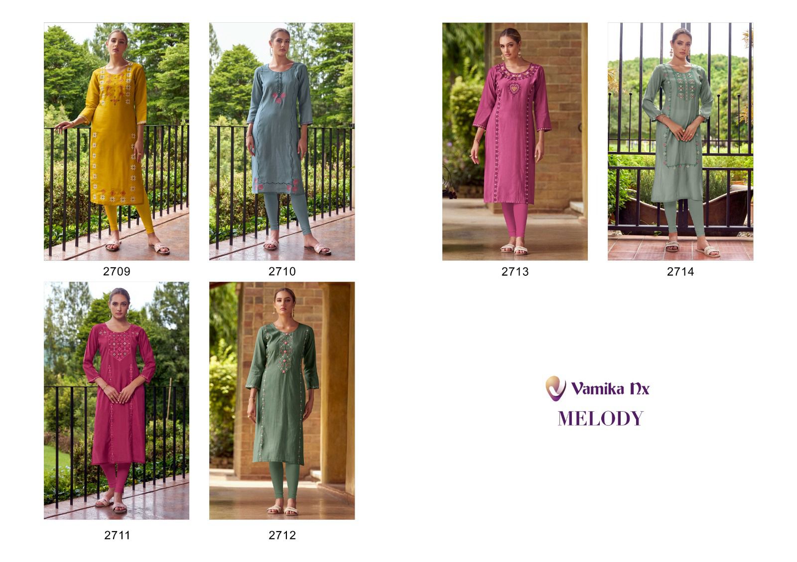 Vamika NX Melody PV Chandri Wholesale Kurti Pant Catalog - Image 7