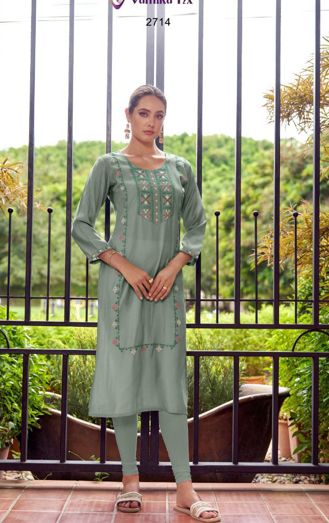 Vamika NX Melody PV Chandri Wholesale Kurti Pant Catalog - Image 3