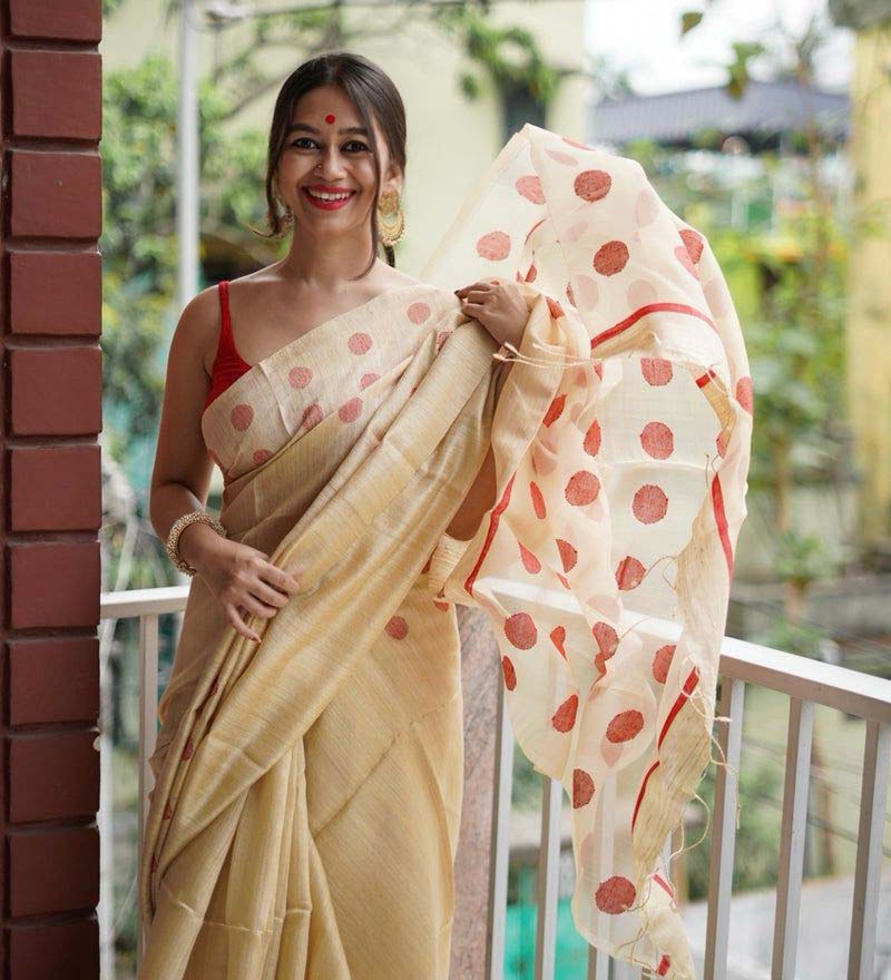 Vardan Ethnic Kp-R-204 Soft Linen Slab Wholesale Sarees Collection